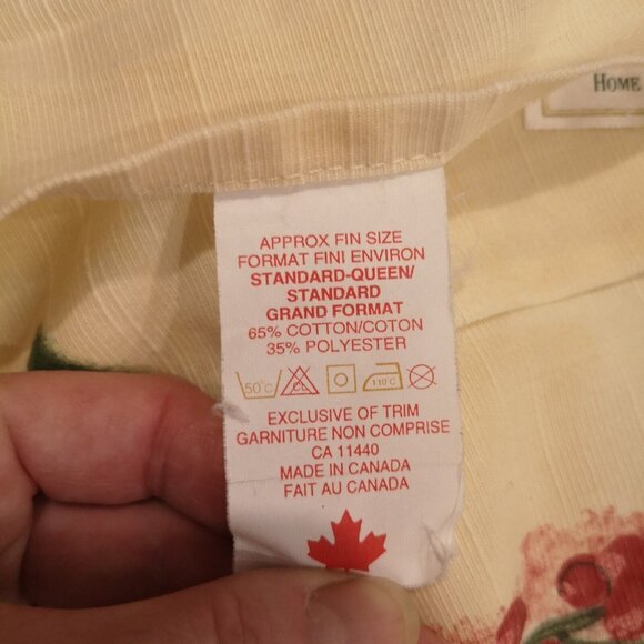 Vintage Croscill Botanica Gazebo Yellow Floral Queen Pillow Sham Set Of 2 - Picture 6 of 6